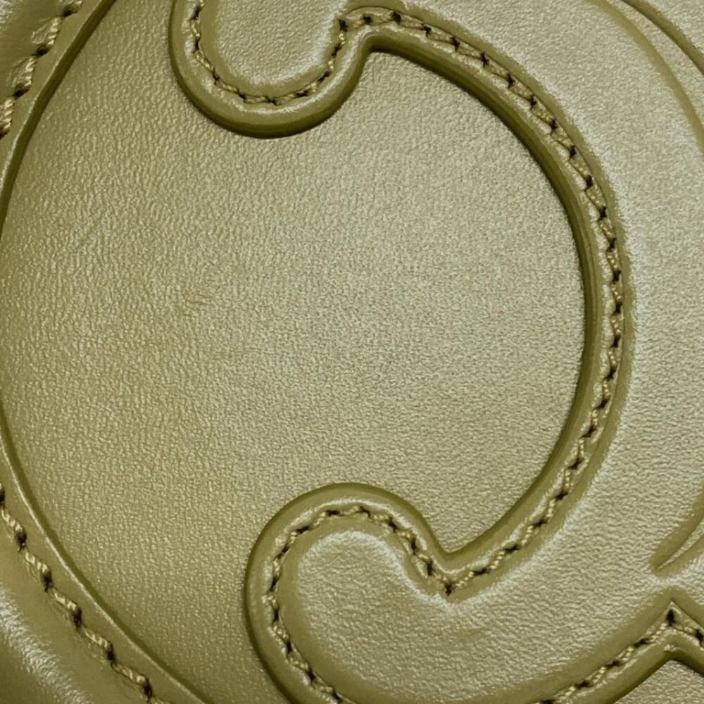 CELINE Crossbody Oval Purse Cuir Triomphe Khaki Smooth Calfskin 914-070125 - Picture 11 of 14